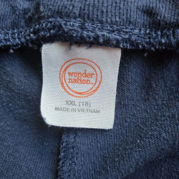 Wonder Nation Boys Jogger Pants Lot 2 XXL 18 Navy Gray Sweatpants Lounge Casual - Picture 7 of 9